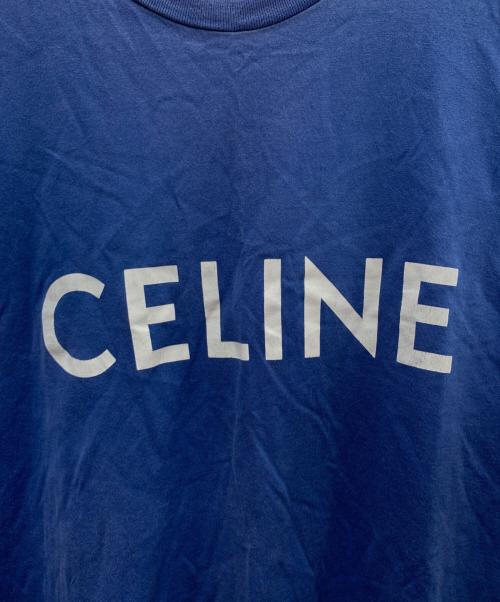 CELINE（セリーヌ）CELINE (セリーヌ) 半袖カットソー ブルー×ホワイト サイズ:Ｍの古着・服飾アイテム