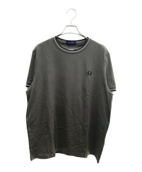 FRED PERRY（フレッドペリー）FRED PERRY (フレッドペリー) 半袖カットソー カーキ サイズ:Lの古着・服飾アイテム