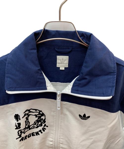 adidas（アディダス）adidas (アディダス) トラックジャケット ホワイト×ネイビー サイズ:XSの古着・服飾アイテム