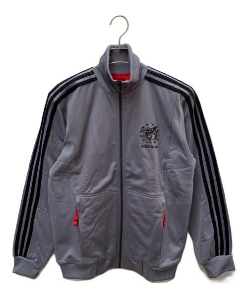 adidas（アディダス）adidas (アディダス) Kareem トラックジャケット グレー サイズ:2XSの古着・服飾アイテム