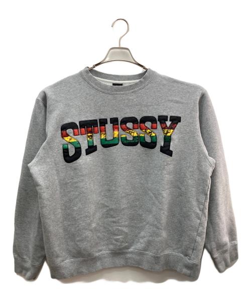 stussy（ステューシー）stussy (ステューシー) シルバータグ ラスタカラー グレー サイズ:XLの古着・服飾アイテム