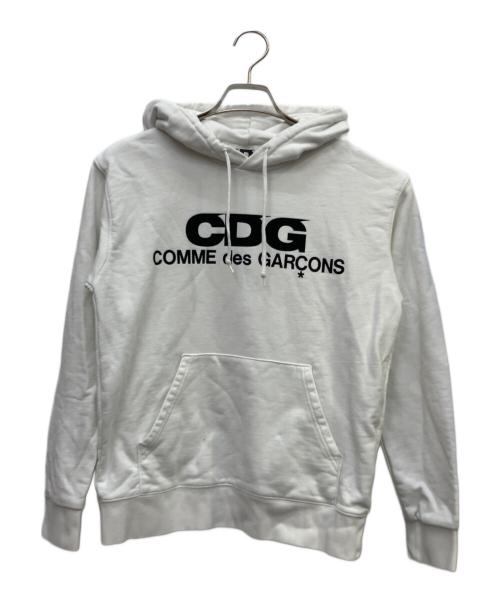 COMME des GARCONS（コムデギャルソン）COMME des GARCONS (コムデギャルソン) プルオーバーパーカー ホワイト サイズ:Ｍの古着・服飾アイテム