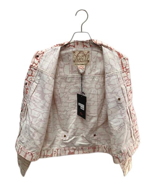 EVISU（エヴィス）EVISU (エヴィス) デニムジャケット ピンク×ホワイト サイズ:36 未使用品の古着・服飾アイテム