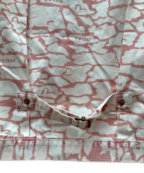 EVISU（エヴィス）EVISU (エヴィス) デニムジャケット ピンク×ホワイト サイズ:36 未使用品の古着・服飾アイテム