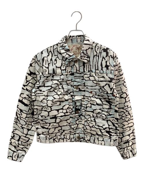EVISU（エヴィス）EVISU (エヴィス) デニムジャケット ホワイト×スカイブルー サイズ:38 未使用品の古着・服飾アイテム