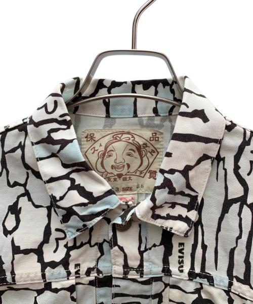 EVISU（エヴィス）EVISU (エヴィス) デニムジャケット ホワイト×スカイブルー サイズ:38 未使用品の古着・服飾アイテム