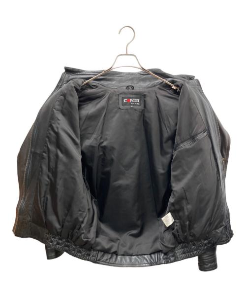 CONTII（コンティ）CONTII (コンティ) ラムレザージャケット ブラック サイズ:Lの古着・服飾アイテム