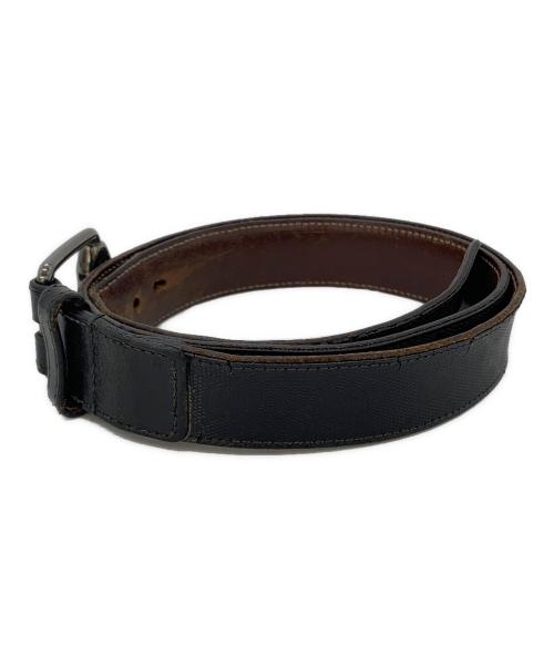 GUCCI（グッチ）GUCCI (グッチ) レザーベルト ブラック×ブラウンの古着・服飾アイテム