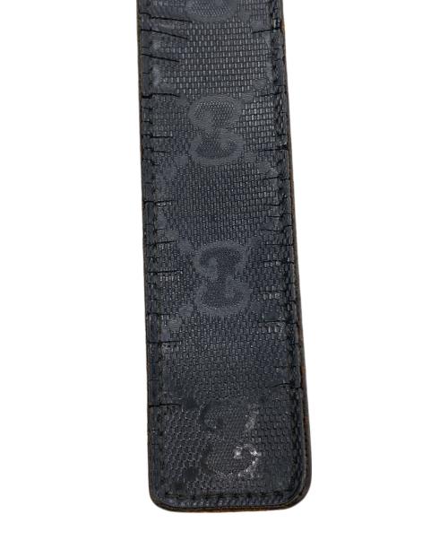 GUCCI（グッチ）GUCCI (グッチ) レザーベルト ブラック×ブラウンの古着・服飾アイテム