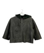 EMPORIO ARMANIエンポリオ アルマーニ）の古着「裏ボアムートンレザージャケット」｜モスグリーン