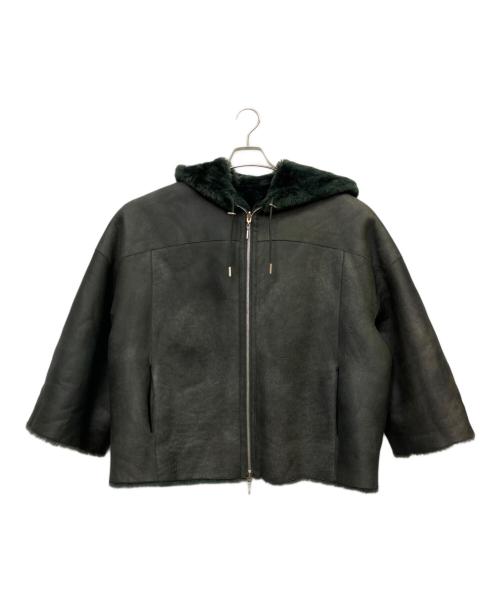 EMPORIO ARMANI（エンポリオ アルマーニ）EMPORIO ARMANI (エンポリオ アルマーニ) 裏ボアムートンレザージャケット モスグリーン サイズ:01の古着・服飾アイテム