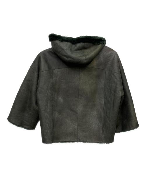 EMPORIO ARMANI（エンポリオ アルマーニ）EMPORIO ARMANI (エンポリオ アルマーニ) 裏ボアムートンレザージャケット モスグリーン サイズ:01の古着・服飾アイテム