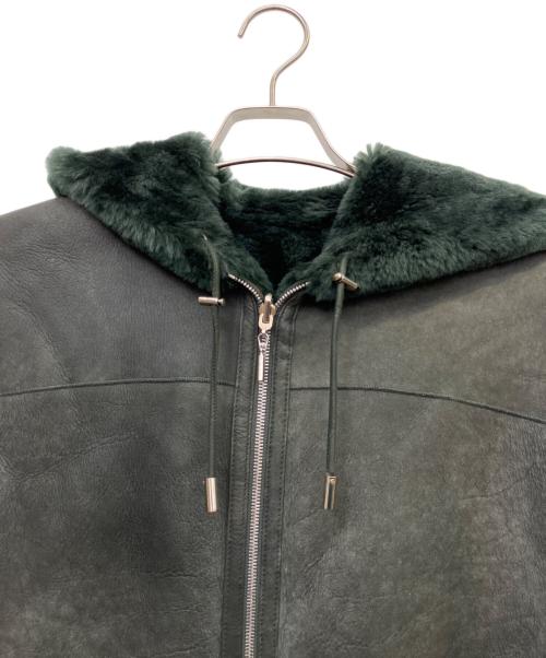 EMPORIO ARMANI（エンポリオ アルマーニ）EMPORIO ARMANI (エンポリオ アルマーニ) 裏ボアムートンレザージャケット モスグリーン サイズ:01の古着・服飾アイテム