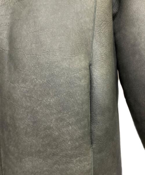 EMPORIO ARMANI（エンポリオ アルマーニ）EMPORIO ARMANI (エンポリオ アルマーニ) 裏ボアムートンレザージャケット モスグリーン サイズ:01の古着・服飾アイテム
