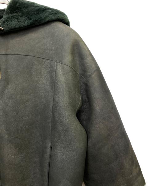 EMPORIO ARMANI（エンポリオ アルマーニ）EMPORIO ARMANI (エンポリオ アルマーニ) 裏ボアムートンレザージャケット モスグリーン サイズ:01の古着・服飾アイテム