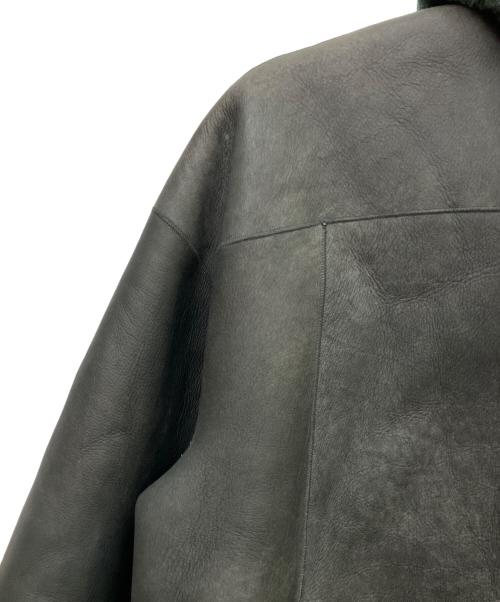 EMPORIO ARMANI（エンポリオ アルマーニ）EMPORIO ARMANI (エンポリオ アルマーニ) 裏ボアムートンレザージャケット モスグリーン サイズ:01の古着・服飾アイテム
