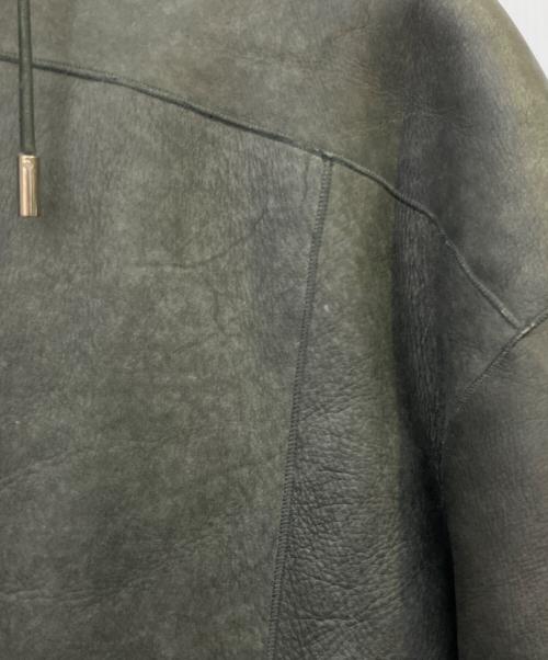EMPORIO ARMANI（エンポリオ アルマーニ）EMPORIO ARMANI (エンポリオ アルマーニ) 裏ボアムートンレザージャケット モスグリーン サイズ:01の古着・服飾アイテム