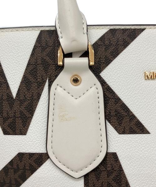 MICHAEL KORS（マイケルコース）MICHAEL KORS (マイケルコース) トートバッグ ホワイト×ブラウンの古着・服飾アイテム