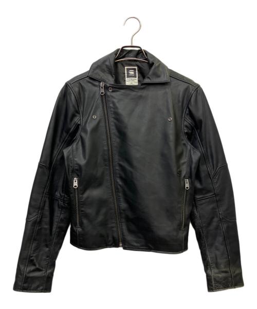 G-STAR RAW（ジースターロゥ）G-STAR RAW (ジースターロゥ) レザージャケット ブラック サイズ:Ｓの古着・服飾アイテム