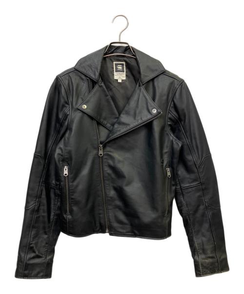 G-STAR RAW（ジースターロゥ）G-STAR RAW (ジースターロゥ) レザージャケット ブラック サイズ:Ｓの古着・服飾アイテム
