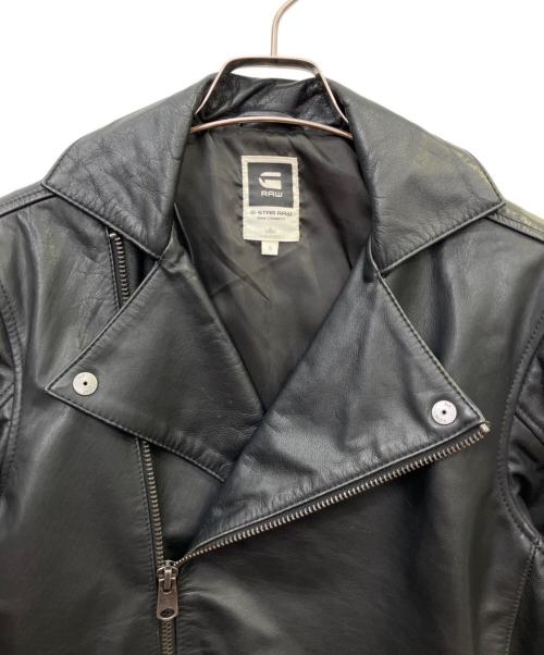 G-STAR RAW（ジースターロゥ）G-STAR RAW (ジースターロゥ) レザージャケット ブラック サイズ:Ｓの古着・服飾アイテム