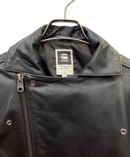 G-STAR RAW（ジースターロゥ）G-STAR RAW (ジースターロゥ) レザージャケット ブラック サイズ:Ｓの古着・服飾アイテム