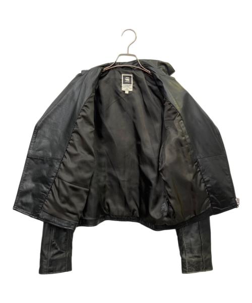 G-STAR RAW（ジースターロゥ）G-STAR RAW (ジースターロゥ) レザージャケット ブラック サイズ:Ｓの古着・服飾アイテム