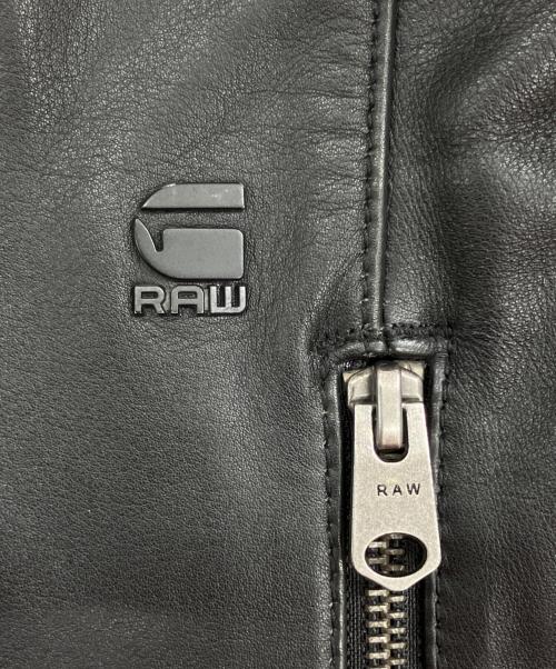 G-STAR RAW（ジースターロゥ）G-STAR RAW (ジースターロゥ) レザージャケット ブラック サイズ:Ｓの古着・服飾アイテム