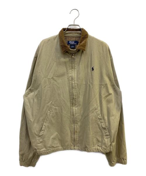 POLO RALPH LAUREN（ポロ・ラルフローレン）POLO RALPH LAUREN (ポロ・ラルフローレン) スイングトップ ベージュ×ブラウン サイズ:Ｍの古着・服飾アイテム