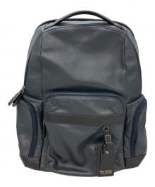 TUMI（トゥミ）の古着「レザーリュック」｜ネイビー×ブラック
