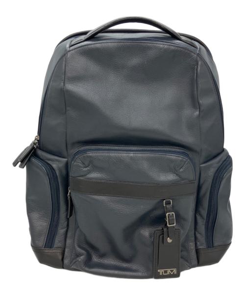 TUMI（トゥミ）TUMI (トゥミ) レザーリュック ネイビー×ブラックの古着・服飾アイテム