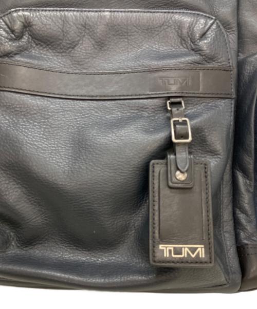TUMI（トゥミ）TUMI (トゥミ) レザーリュック ネイビー×ブラックの古着・服飾アイテム