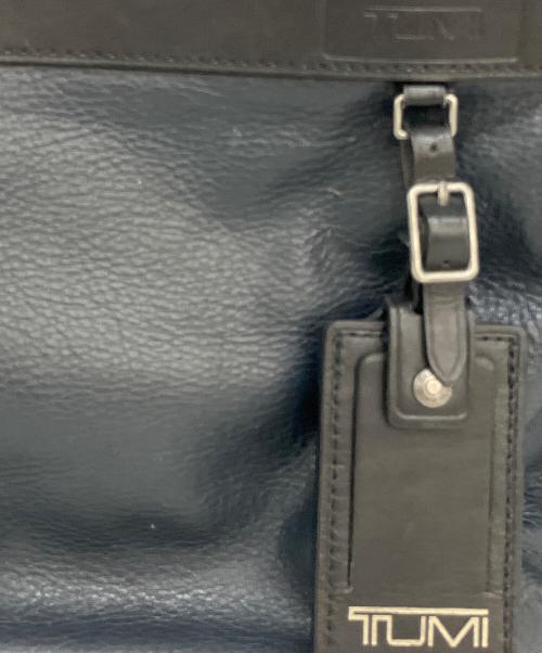 TUMI（トゥミ）TUMI (トゥミ) レザーリュック ネイビー×ブラックの古着・服飾アイテム