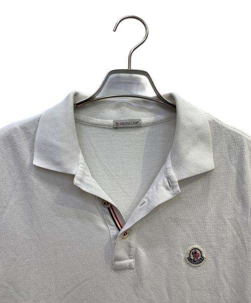 MONCLER（モンクレール）MONCLER (モンクレール) 半袖ポロシャツ ホワイト サイズ:Ｓの古着・服飾アイテム