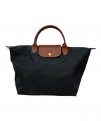 LONGCHAMPロンシャン）の古着「トートバッグ」｜ブラック×ブラウン