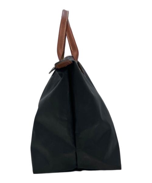 LONGCHAMP（ロンシャン）LONGCHAMP (ロンシャン) トートバッグ ブラック×ブラウンの古着・服飾アイテム