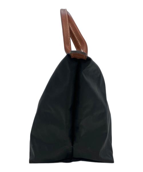 LONGCHAMP（ロンシャン）LONGCHAMP (ロンシャン) トートバッグ ブラック×ブラウンの古着・服飾アイテム