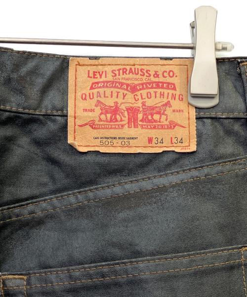 LEVI'S（リーバイス）LEVI'S (リーバイス) コーティングデニムパンツ ブラック サイズ:SIZE W34×L34の古着・服飾アイテム