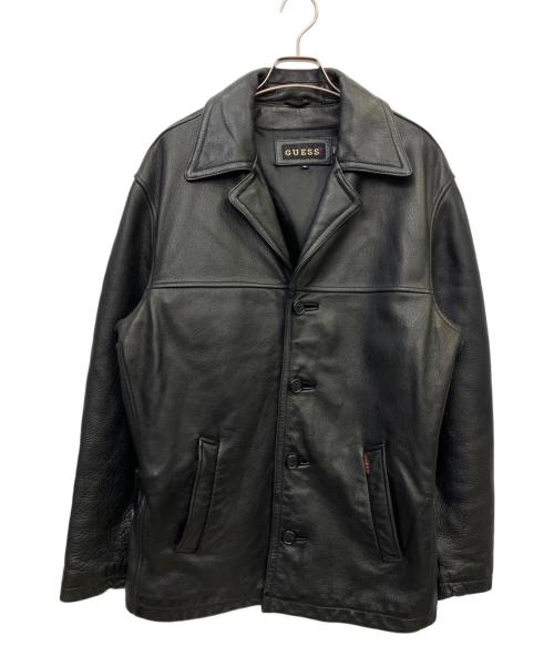 GUESS（ゲス）GUESS (ゲス) レザージャケット ブラック サイズ:Ｓの古着・服飾アイテム