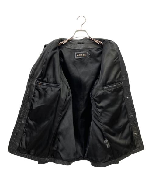 GUESS（ゲス）GUESS (ゲス) レザージャケット ブラック サイズ:Ｓの古着・服飾アイテム