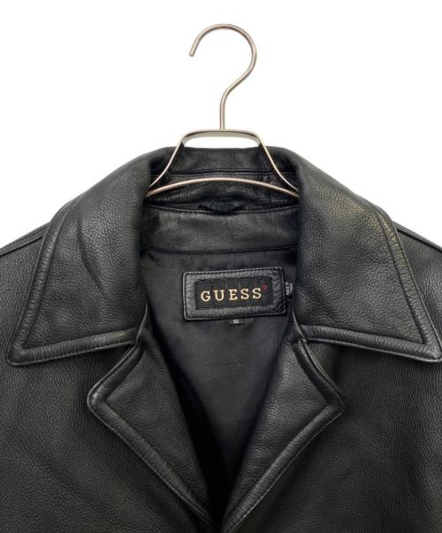 GUESS（ゲス）GUESS (ゲス) レザージャケット ブラック サイズ:Ｓの古着・服飾アイテム