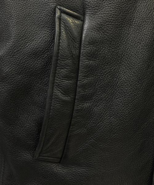 GUESS（ゲス）GUESS (ゲス) レザージャケット ブラック サイズ:Ｓの古着・服飾アイテム