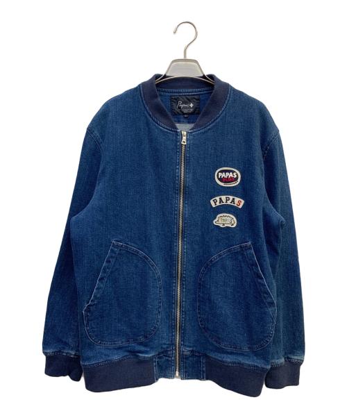 PAPAS（パパス）PAPAS (パパス) デニムジャケット インディゴ サイズ:Ｌの古着・服飾アイテム