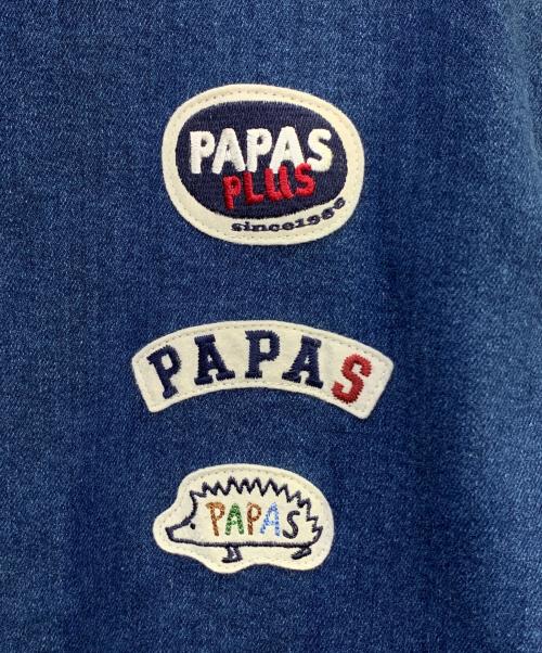 PAPAS（パパス）PAPAS (パパス) デニムジャケット インディゴ サイズ:Ｌの古着・服飾アイテム