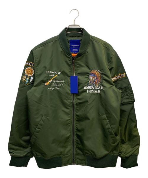 EMMAUELA（エマヌエーラ）EMMAUELA (エマヌエーラ) MA-1ジャケット グリーン サイズ:52の古着・服飾アイテム