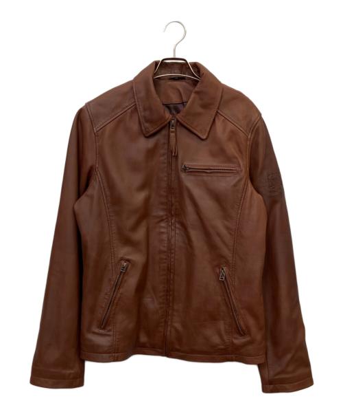 knackered（ナッカード）knackered (ナッカード) レザージャケット ブラウン サイズ:XLの古着・服飾アイテム