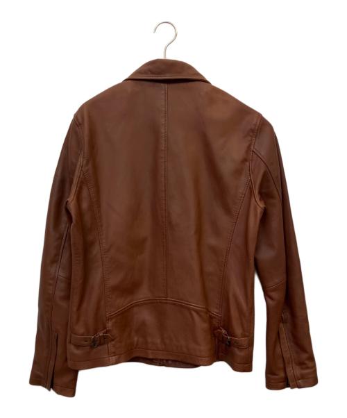 knackered（ナッカード）knackered (ナッカード) レザージャケット ブラウン サイズ:XLの古着・服飾アイテム