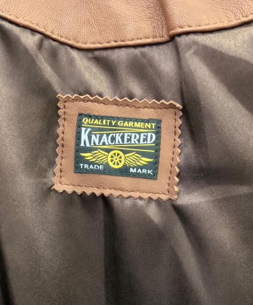 knackered（ナッカード）knackered (ナッカード) レザージャケット ブラウン サイズ:XLの古着・服飾アイテム