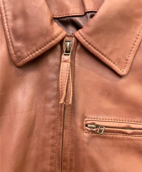 knackered（ナッカード）knackered (ナッカード) レザージャケット ブラウン サイズ:XLの古着・服飾アイテム