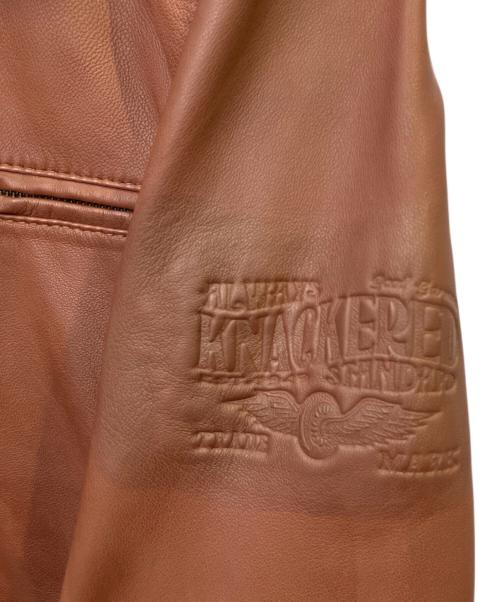 knackered（ナッカード）knackered (ナッカード) レザージャケット ブラウン サイズ:XLの古着・服飾アイテム